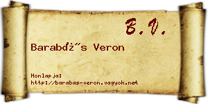 Barabás Veron névjegykártya